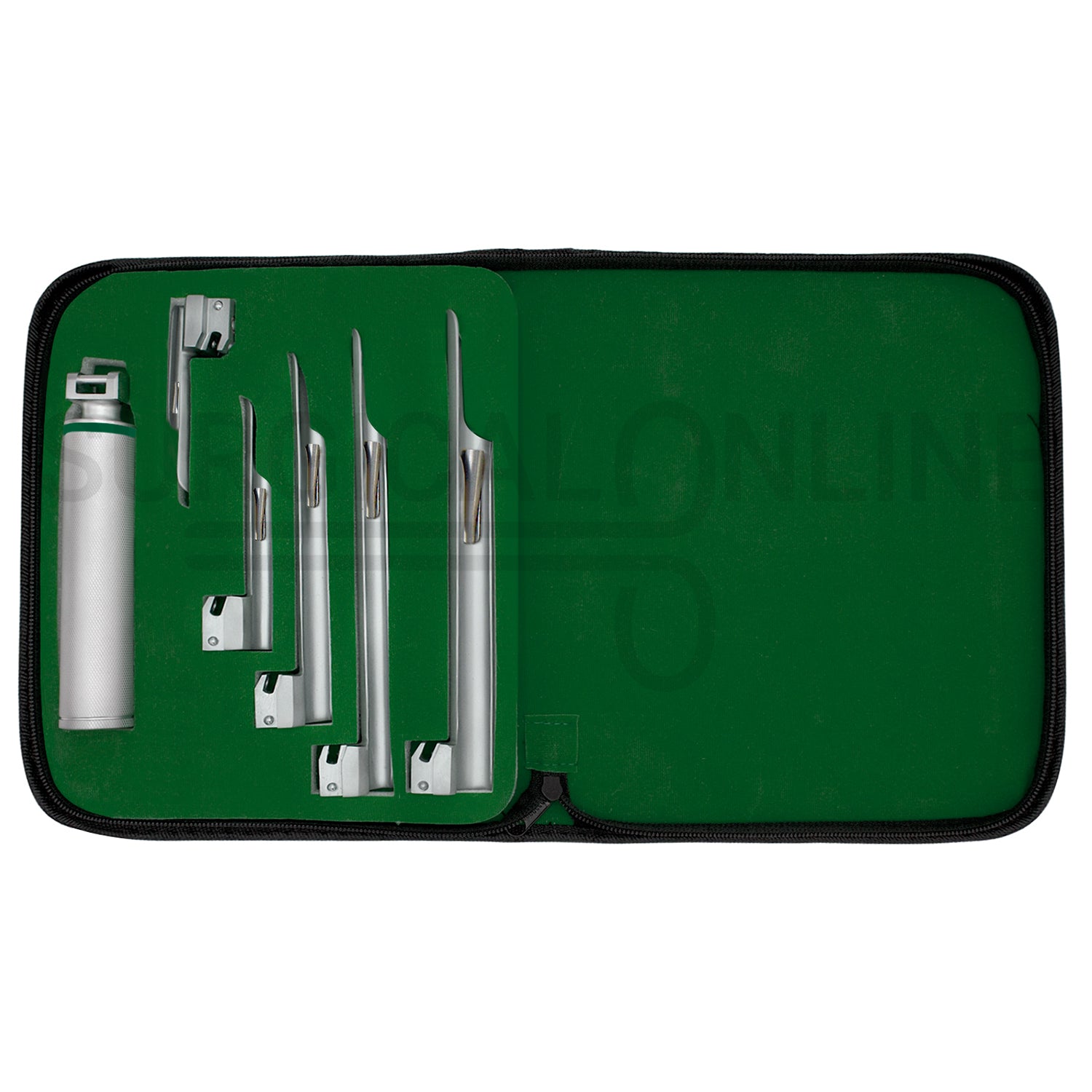 Fiber Optic Laryngoscope Miller Set With Carrying Case