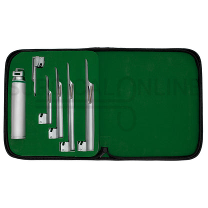 Fiber Optic Laryngoscope Miller Set With Carrying Case