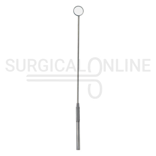 Laryngeal Mirror #0 14mm Angled Mirror With Grip Handle 7.7"