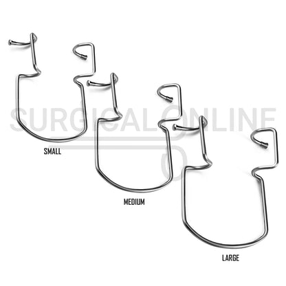 3 Pcs Omega Glance Orringer Cheek Retractor #1, #2 & #3 Set