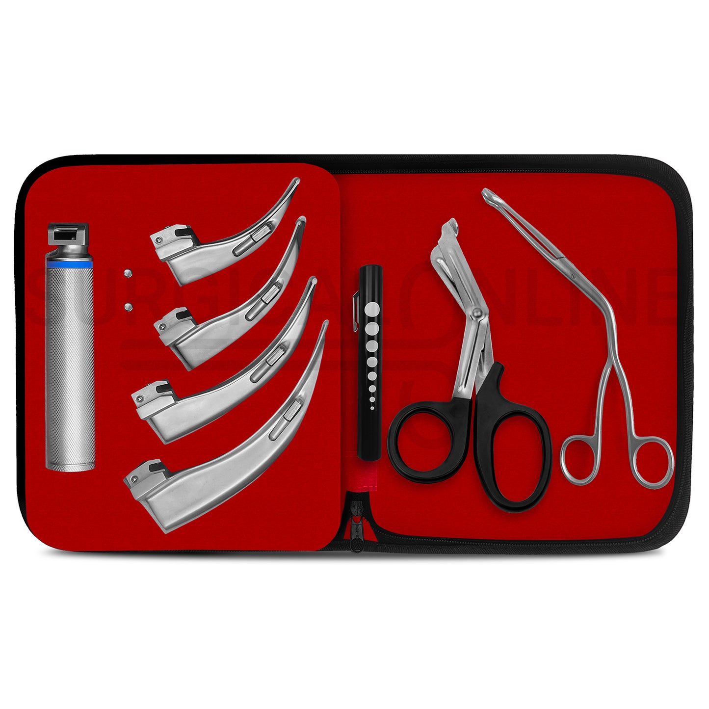 Conventional Laryngoscope Mac Set W/Magill, Penlight & Emt Shear