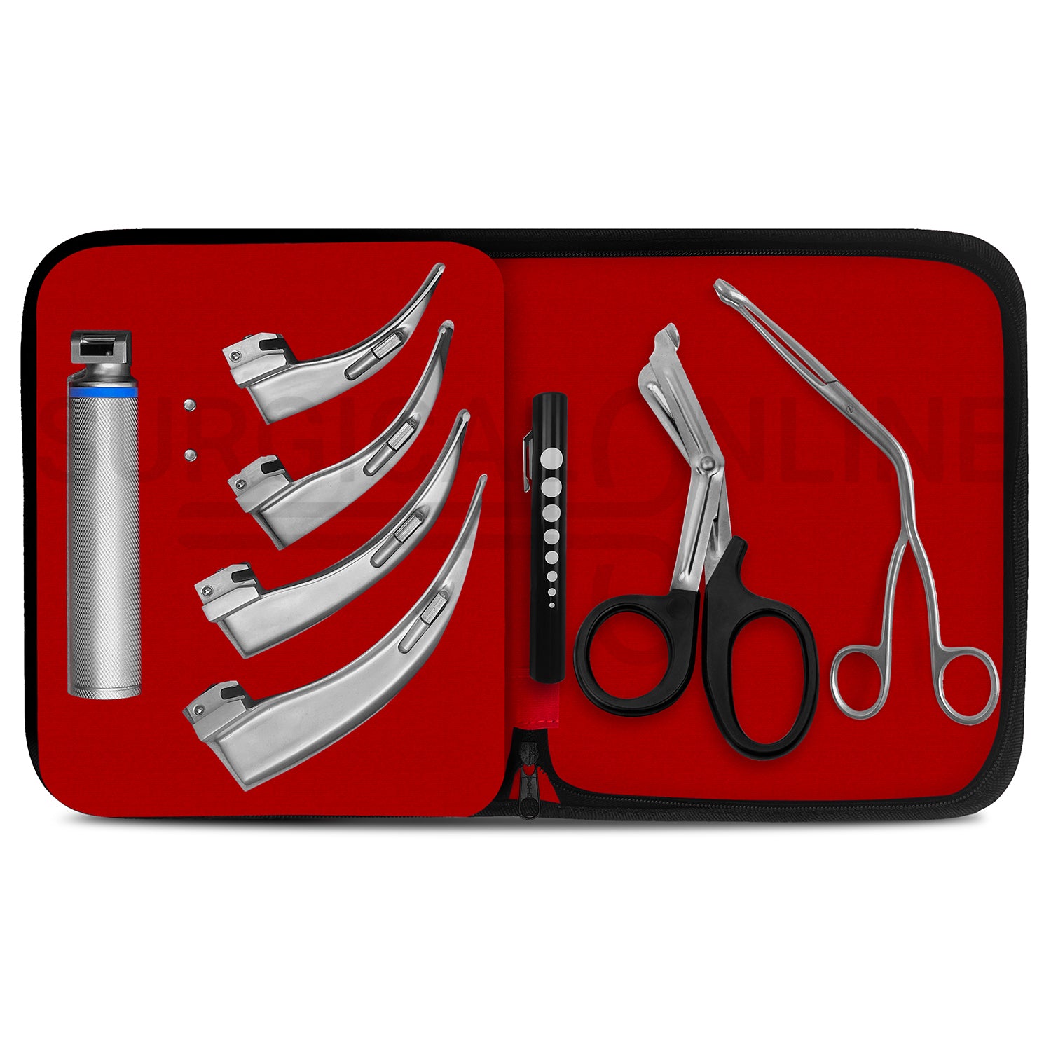 Conventional Laryngoscope Mac Set W/Magill, Penlight & Emt Shear