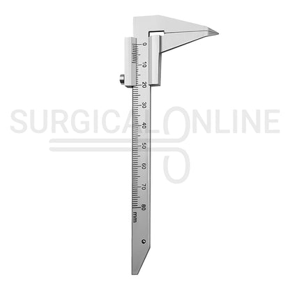 Beerendonk Caliper 0–80mm Measuring Double Sided Scale