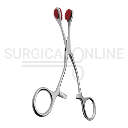 Young Tongue Forceps 6.5″ With Rubber Inserts Jaws