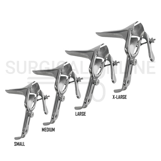 4 Pcs Pederson Vaginal Speculum Small, Medium, Large & X-Large Set