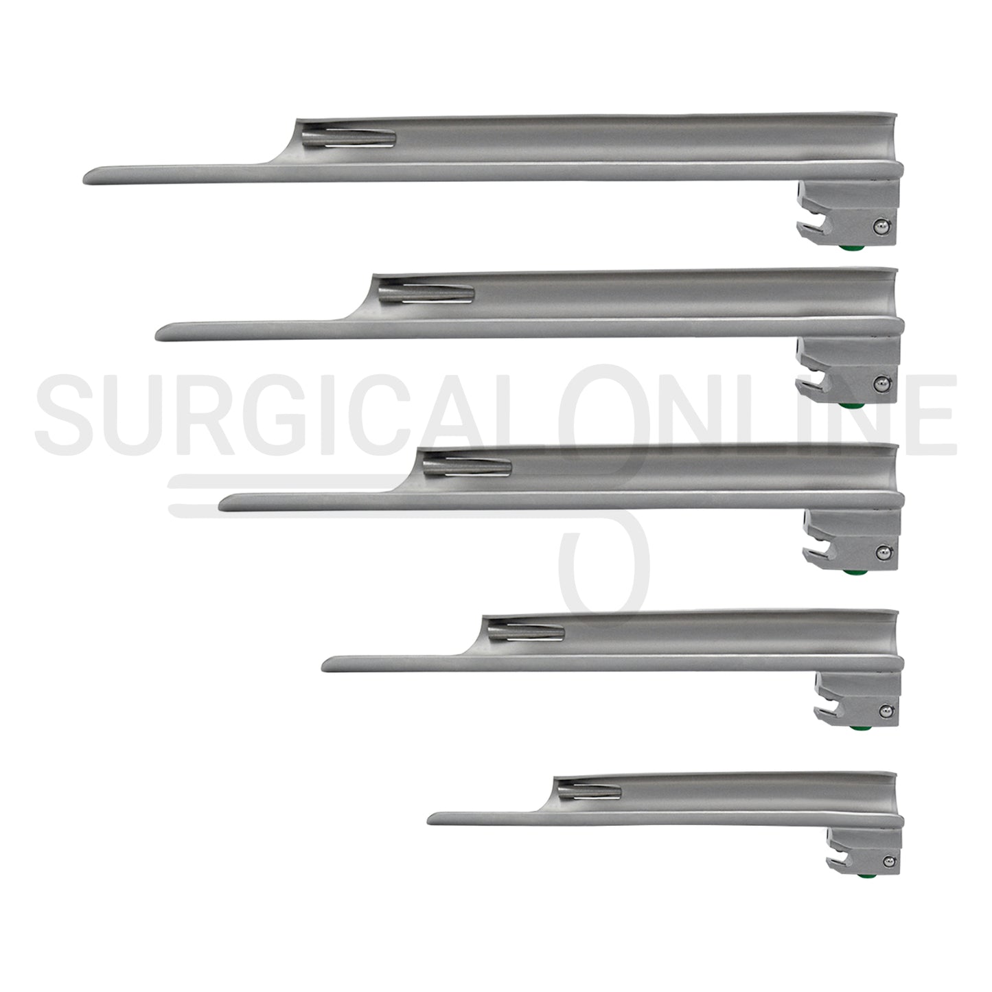 Fiber Optic Laryngoscope Miller 5 Blades Set