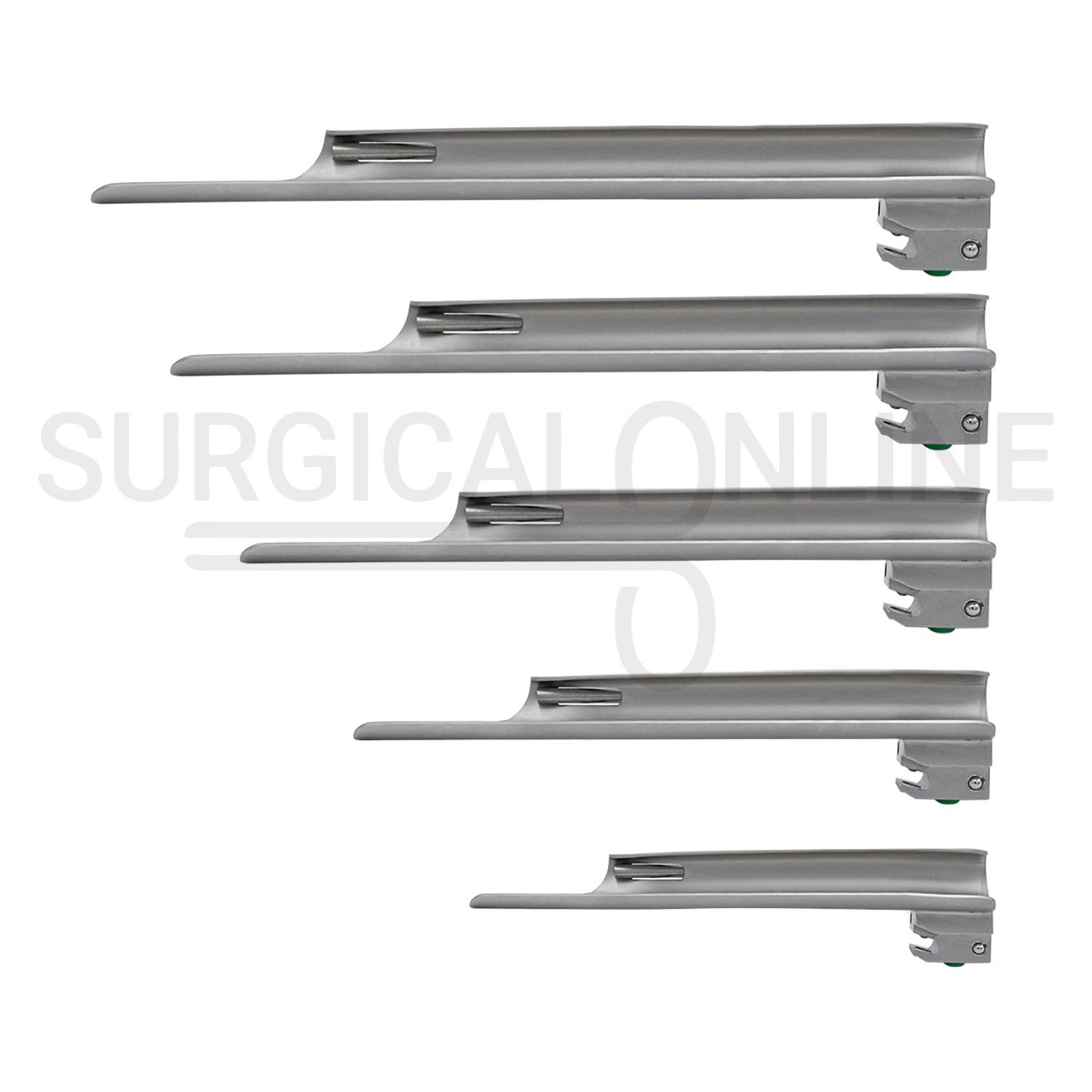 Fiber Optic Laryngoscope Miller 5 Blades Set