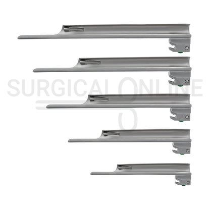 Fiber Optic Laryngoscope Miller 5 Blades Set