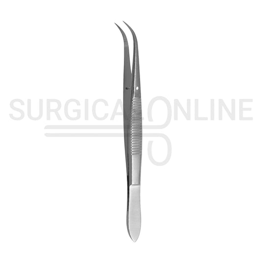 Splinter Forceps 4.50" Fine Point Curved Serrated Tips