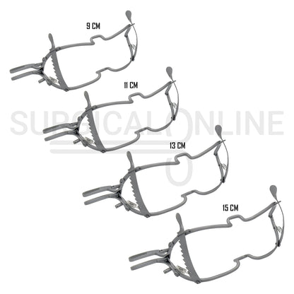 4 Pcs Whitehead Dental Mouth Gag 9cm, 11cm, 13cm & 15cm Set