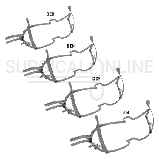 4 Pcs Whitehead Dental Mouth Gag 9cm, 11cm, 13cm & 15cm Set