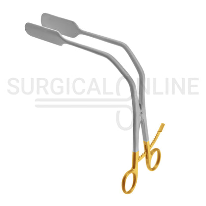 Lateral Vaginal Retractor 8.25″ Extra Long Ratchet Gold Handles