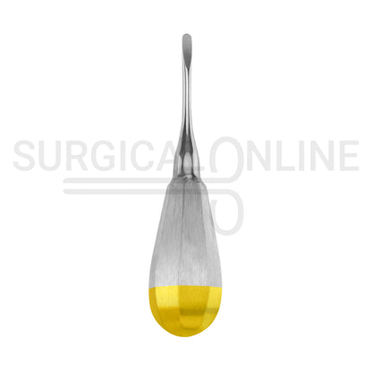 Luxating Elevator 4mm Straight Tip 5″ Half Gold Handle
