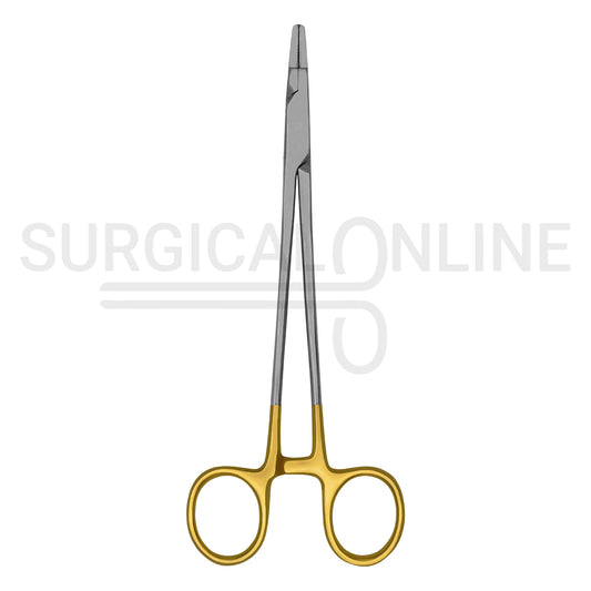 TC Ryder Needle Holder 9″ Serrated Jaws With Gold-Plated Handles
