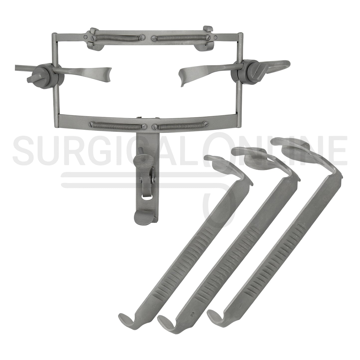 Dingman Mouth Gag Retractor Complete Set With 3 Tongue Blades