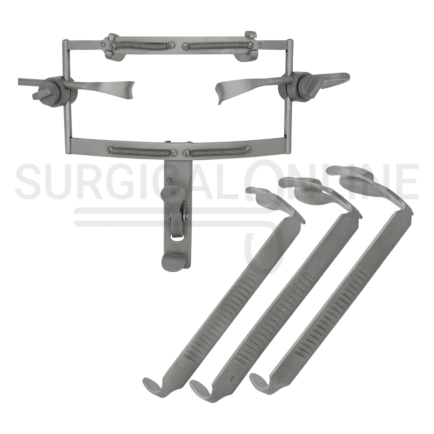Dingman Mouth Gag Retractor Complete Set With 3 Tongue Blades