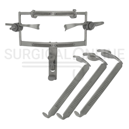 Dingman Mouth Gag Retractor Complete Set With 3 Tongue Blades