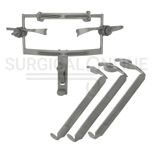 Dingman Mouth Gag Retractor Complete Set With 3 Tongue Blades