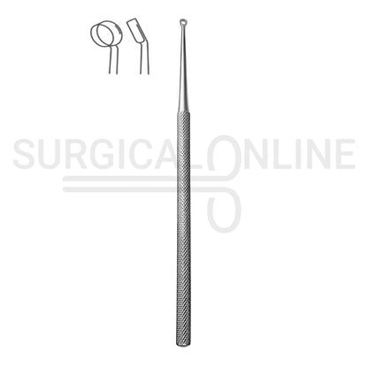 Buck Ear Curette 6.5″ Angled Sharp Blade #2