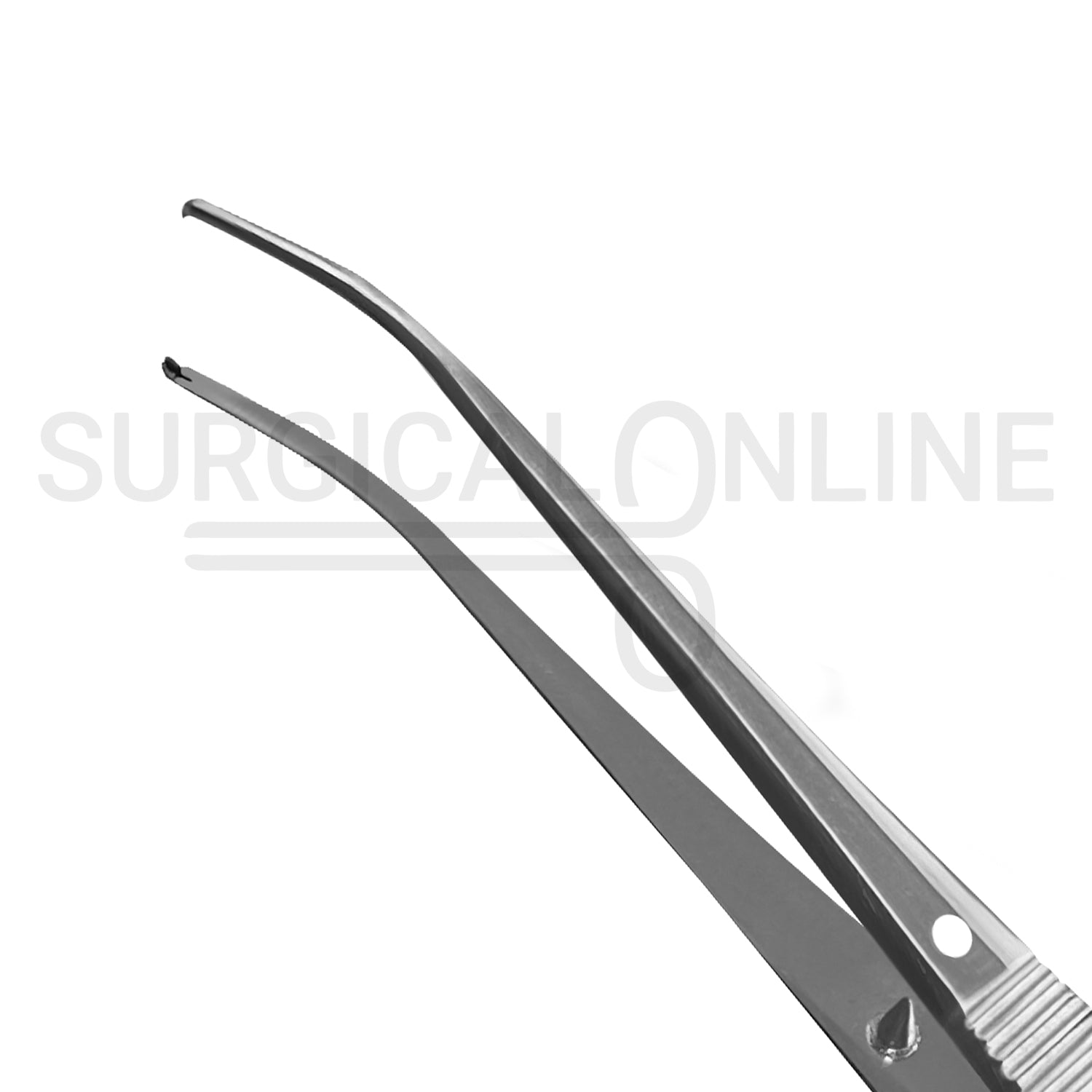 Iris Tissue Forceps 1X2 Teeth Half Curved. 4.00"