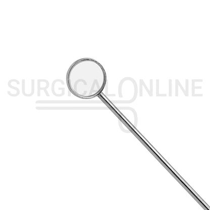 Laryngeal Mirror #0 14mm Angled Mirror With Grip Handle 7.7"