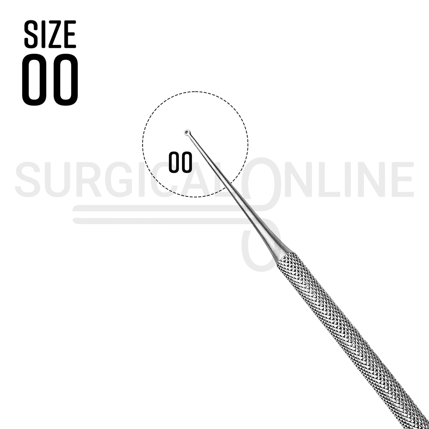 Buck Ear Curette 6.5″ Angled Blunt Blade #00