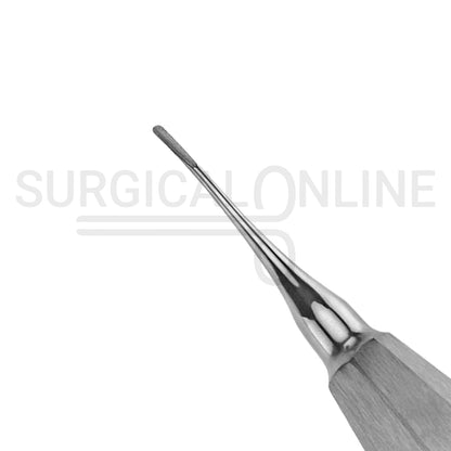 Luxating Elevator 2mm Curved Tip 5″ Half Gold Handle