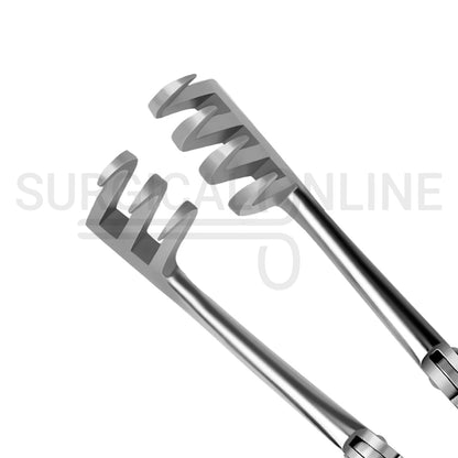 Beckman-Weitlaner Retractor With Hinged Blades 3X4 Prong Sharp 5.50"
