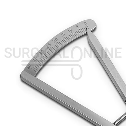 Weiss Modified Castroviejo Caliper 6.75″ Curved Graduated 0–40mm
