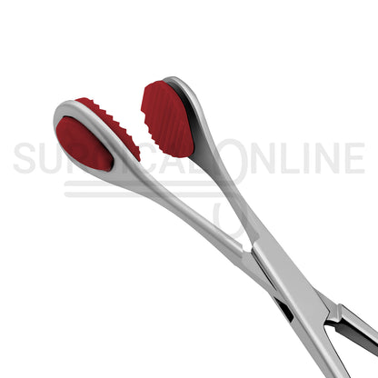 Young Tongue Forceps 6.5″ With Rubber Inserts Jaws