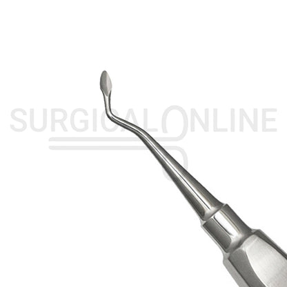 Dental Spade Concave Root Elevator #60L Angled Left 6″