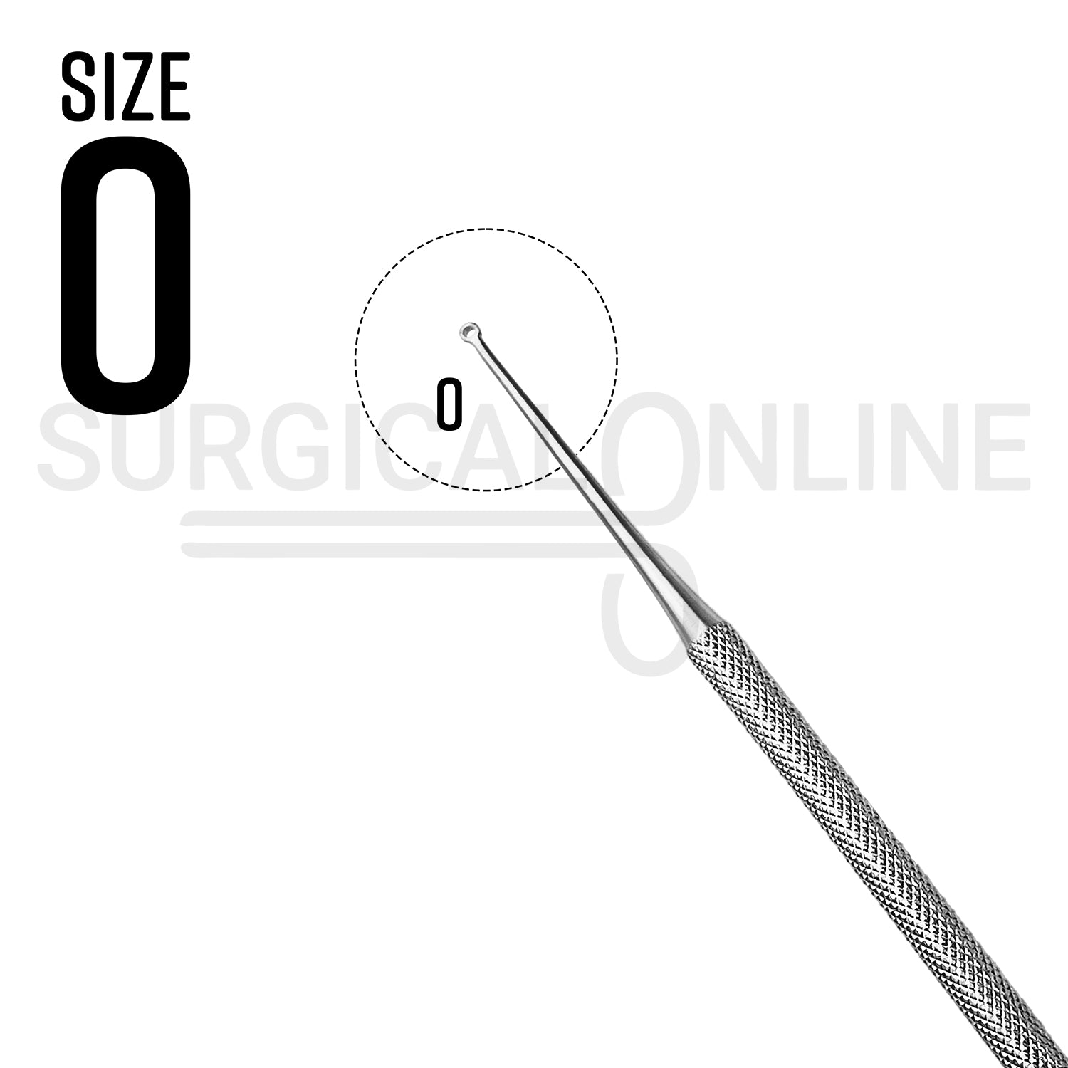 Buck Ear Curette 6.5″ Straight Blunt Blade #0