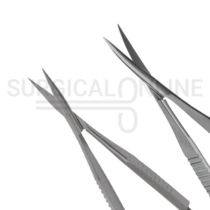 2 Pcs Westcott Tenotomy Scissors 4.5″ Straight & Curved Set