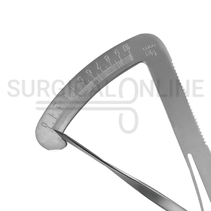 Crown Gauge Iwanson Spring Caliper 4″ Sharp Tips 0–10mm Scale