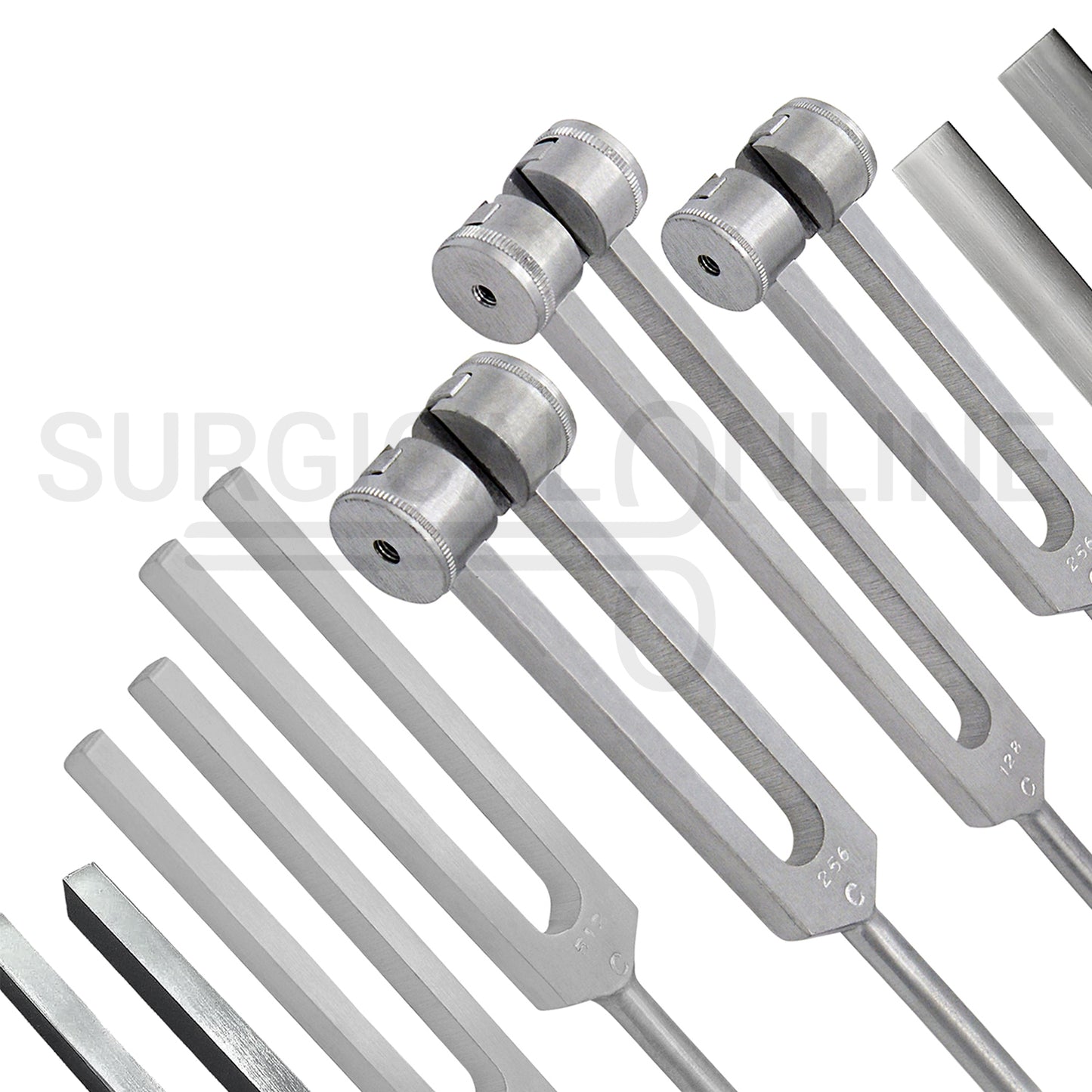 7 Pcs Tuning Fork C64, C128, C256, C512, C1024, C2048 & C4096 Set