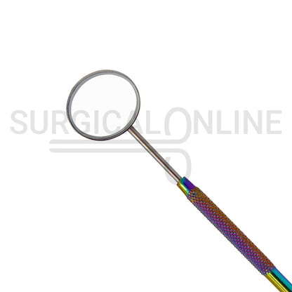 Multi Rainbow Color Dental Mouth Mirror #5 With Handle 6.5″