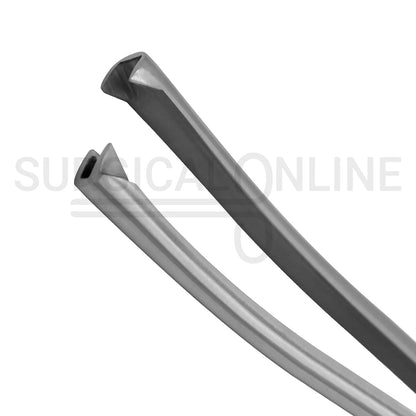 Museux Tenaculum Forceps 6mm Wide 2×2 Teeth 9.5″ Curved