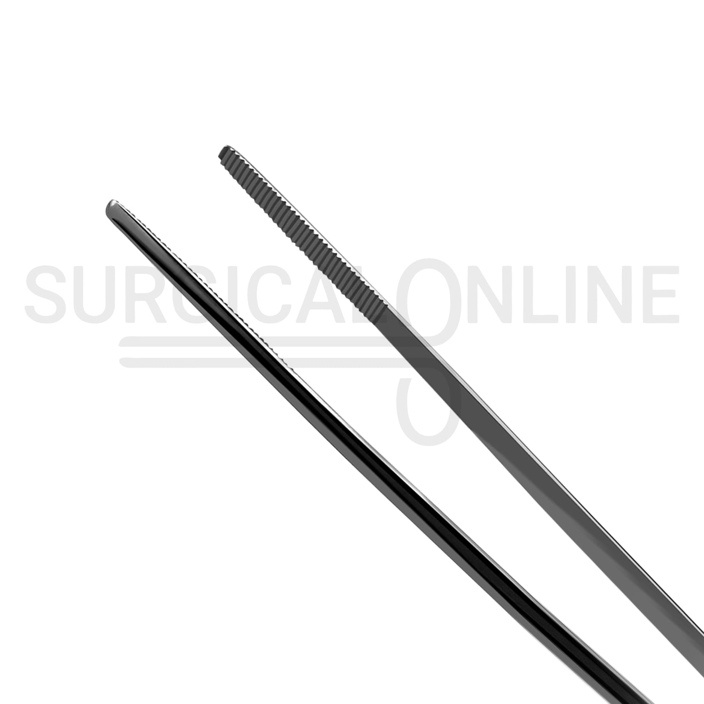 Adson Bayonet Dressing Forceps, 8.00" Serrated Tips