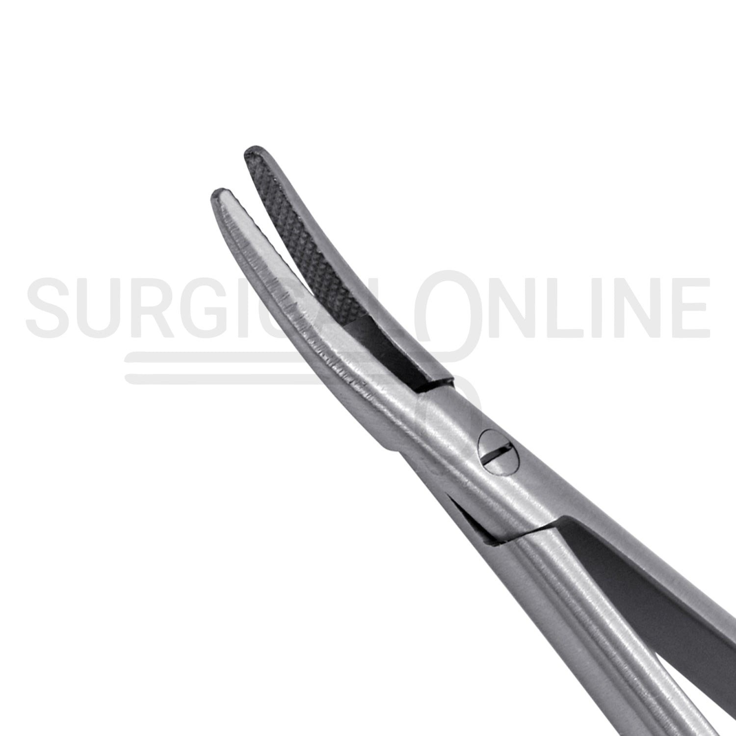 Castroviejo Needle Holder 7.00″ Curved Serrated Tip With Lock