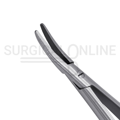 Castroviejo Micro Needle Holder 4.5″ Curved Smooth Tip With Lock