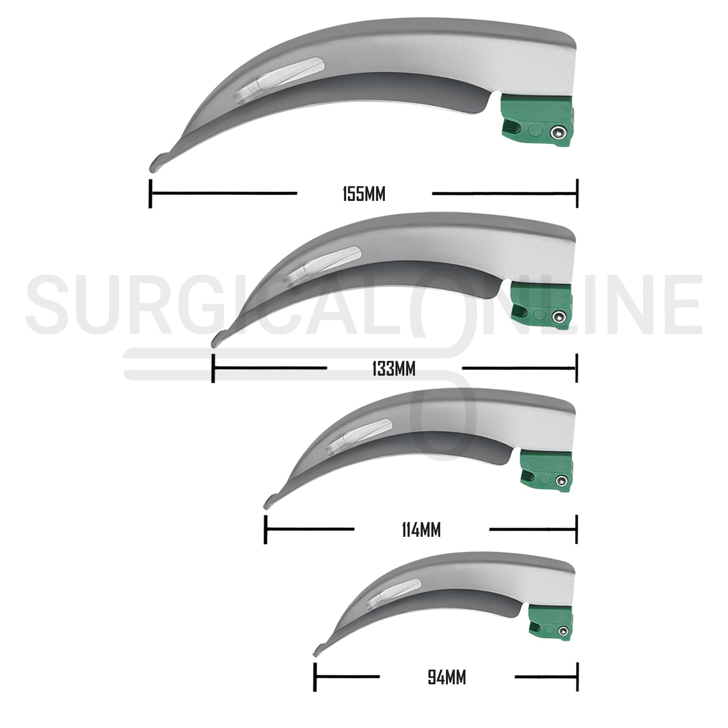 Fiber Optic Disposable Macintosh & Miller Laryngoscope Set