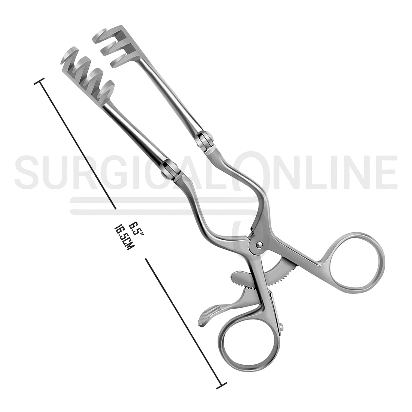Beckman-Weitlaner Retractor With Hinged Blades 3X4 Prong Sharp 6.50"