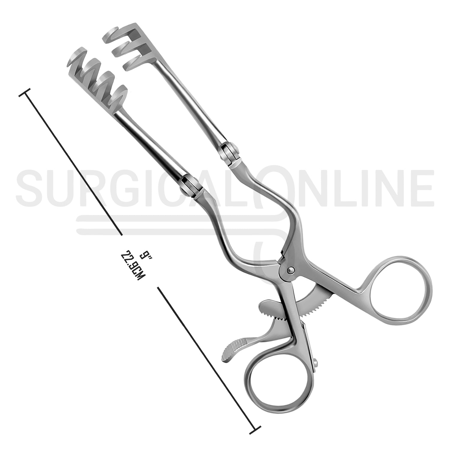 Beckman-Weitlaner Retractor With Hinged Blades 3X4 Prong Sharp 9.00"