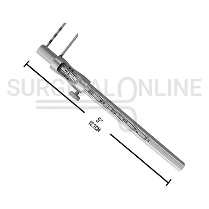 Krekeler Sliding Caliper Round Gauge 5″ 0–80mm Straight