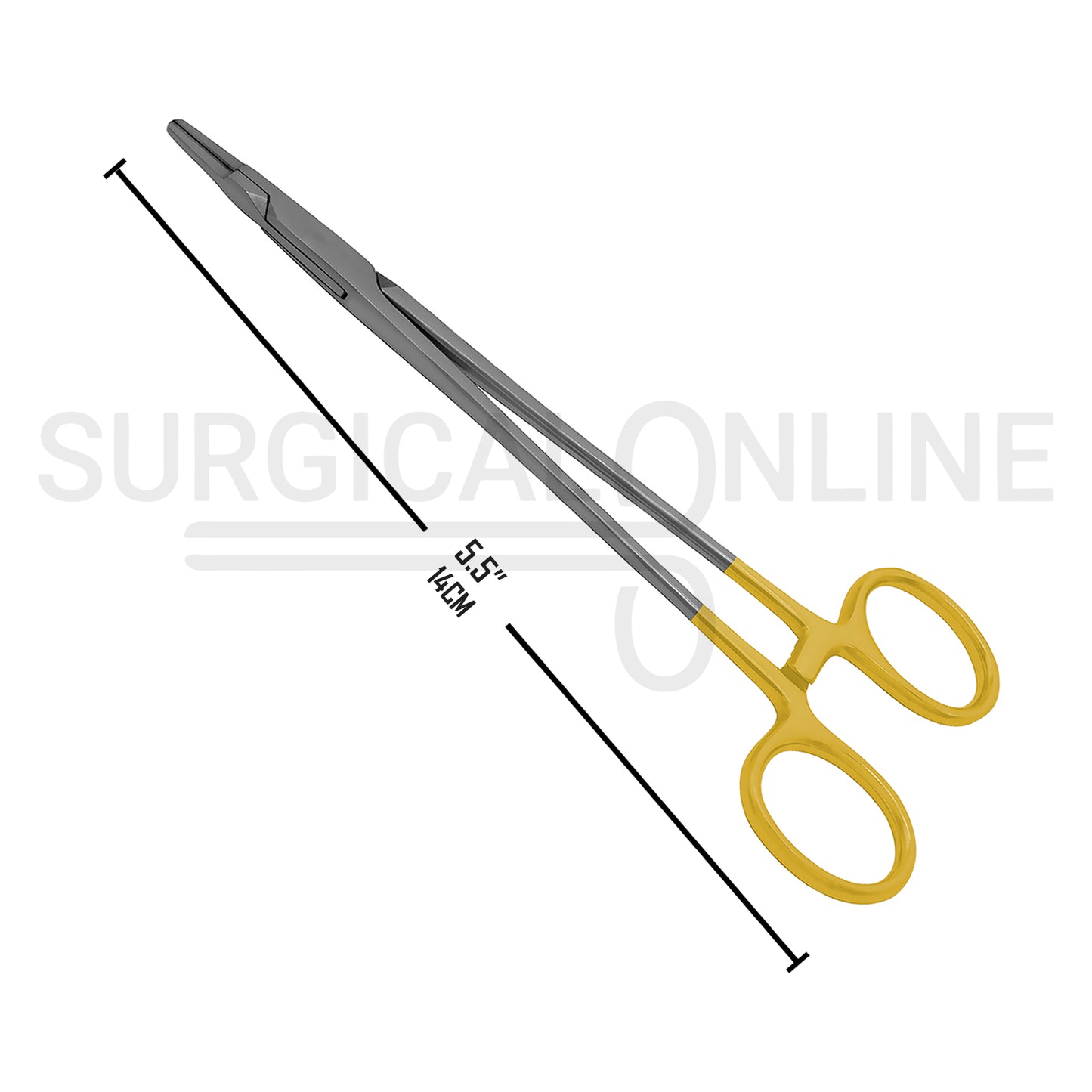 TC Ryder Needle Holder 5.5″ Serrated Jaws With Gold-Plated Handles