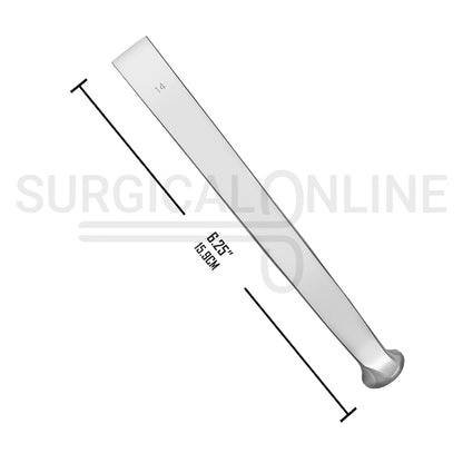 US Army Pattern Osteotome 6.25" Straight 14mm Wide