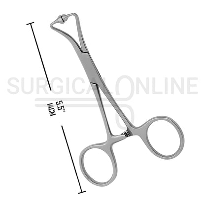Ball & Socket Towel Clamp Forceps 5.5"