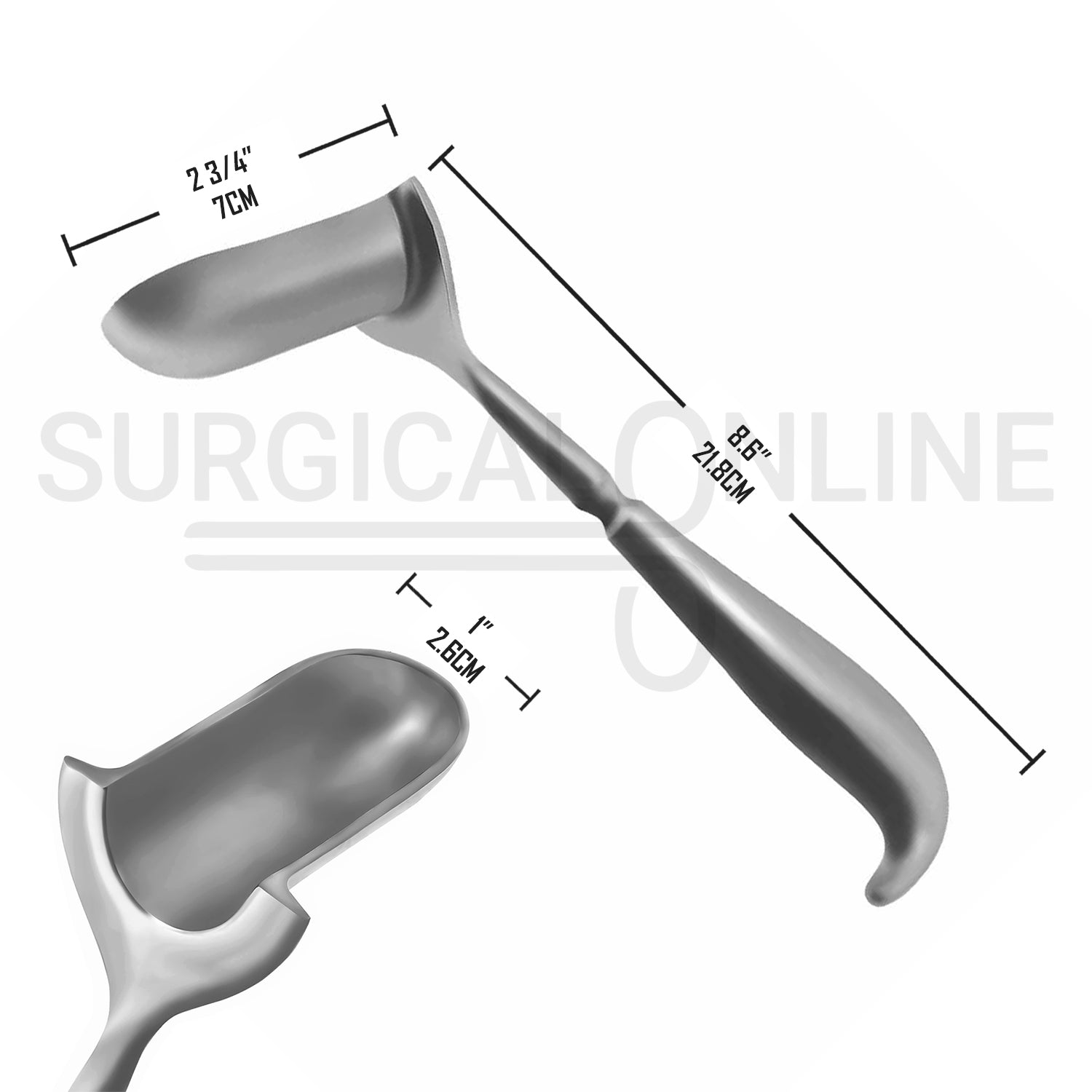 Hill Ferguson Rectal Retractor Medium 8 3/5" Long, 1" x 2 3/4" Blades