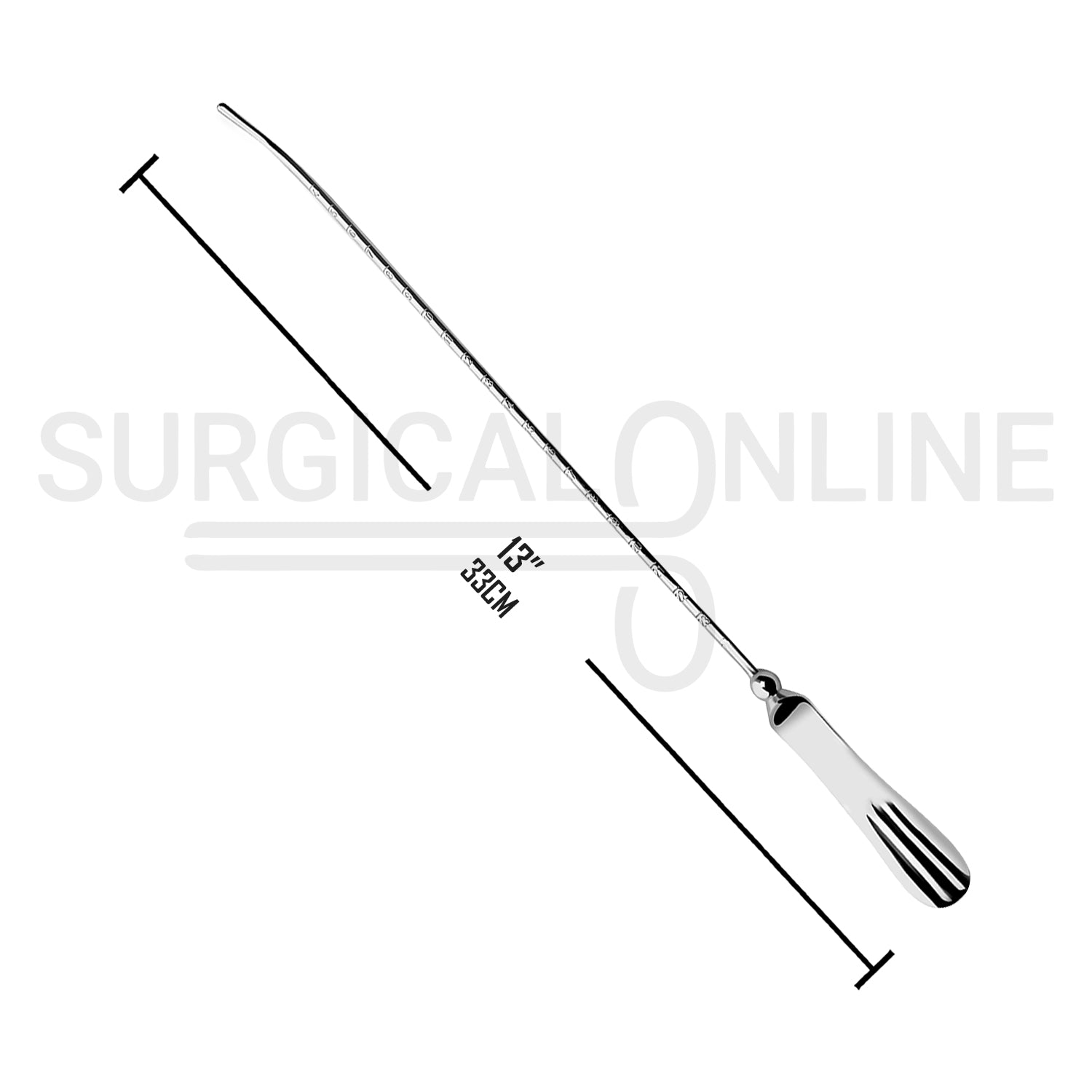 Sims Uterine Sound 13.00″ Curved Graduated in CM, Malleable