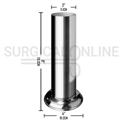 Forceps Jar 4″ x 8″ Holloware Instrument Holder